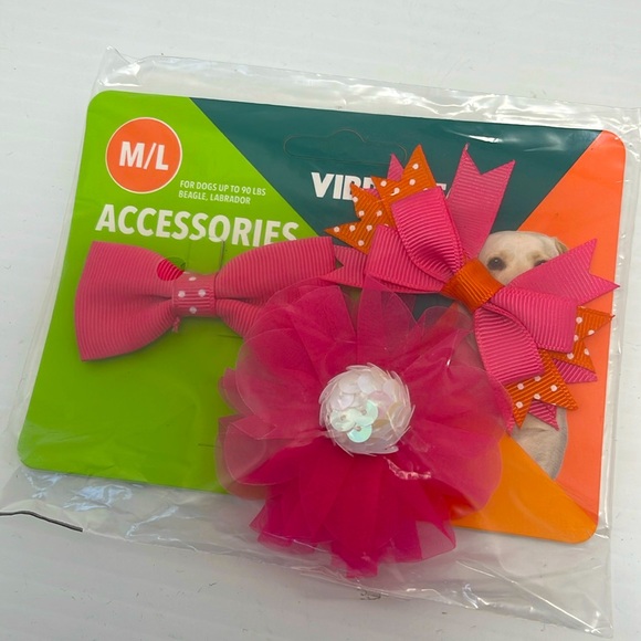 Pink Dog Accessories 3 Pieces Set NWT - Picture 1 of 8